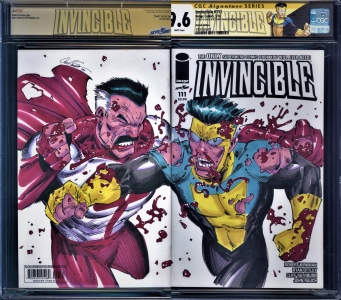 Invincible 111 CGC SS 9.6 - Invincible vs Omni-Man by Cory Hamscher Comic Art