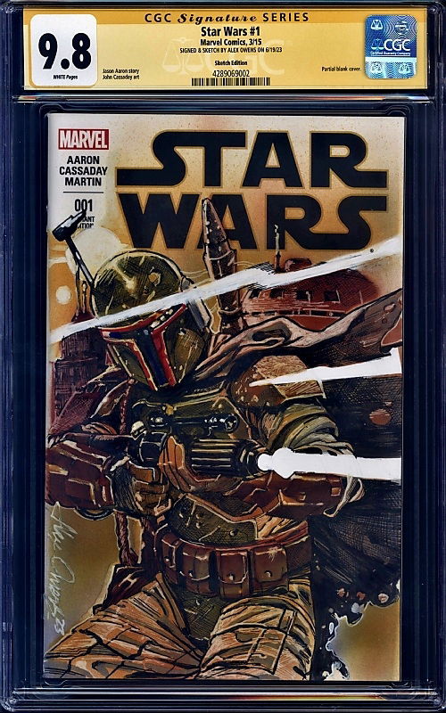 Star Wars 1 CGC SS 9.8 - Boba Fett by Alex Owens, in GodofThunder