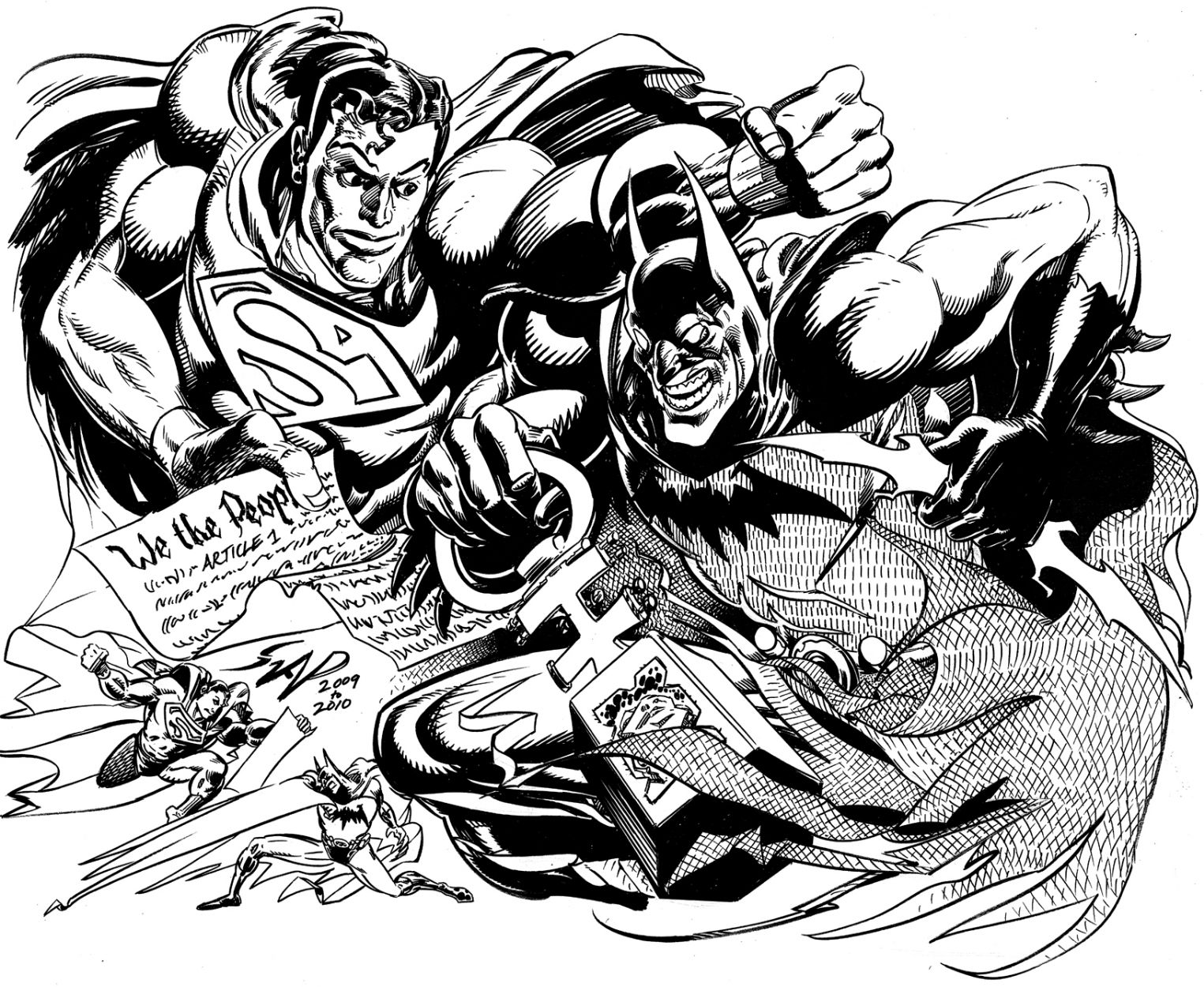 Shea Anton Pensa - Superman & Batman, in Toby Mays's World's Finest  Commissions Comic Art Gallery Room