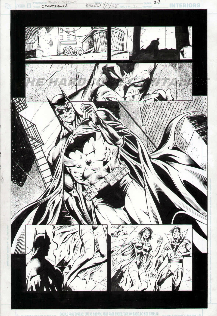BATMAN COUNTDOWN #1 ORIGINAL ART UNPUBLISHED PAGE 23 - DEATH OF KARATE KID  & TRIPLICATE GIRL, in Jason G's Batman Comic Art Gallery Room