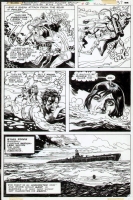 1978 UNKNOWN SOLDIER #219 FROGMAN BACKUP STORY ORIGINAL ART PAGE 3 - FRED CARRILLO Comic Art