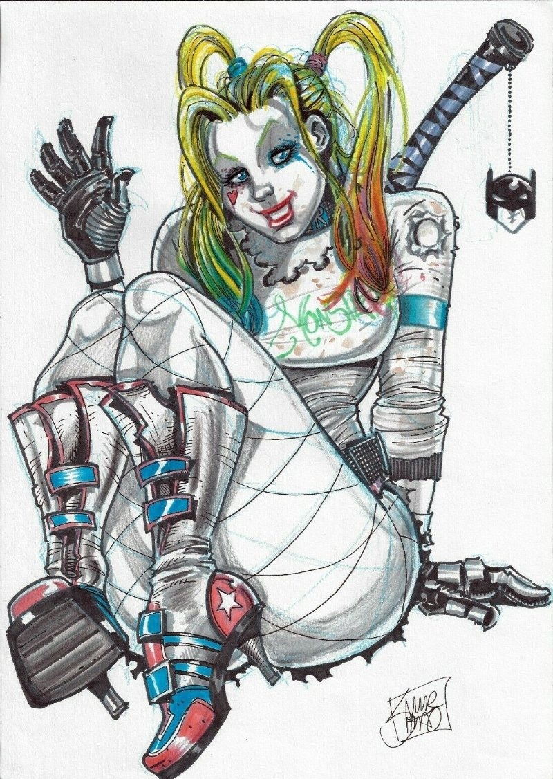 Harley Quinn SEXY Suicide Squad Margot Robbie DC Comic Signed Print Strip  Search