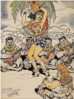 H.G. Peter Wonderwoman sketch Comic Art