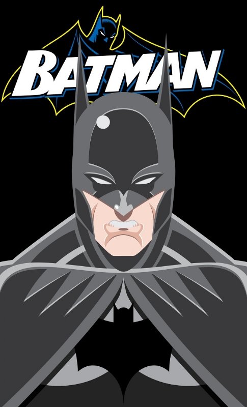 Batman Vector Portrait: Modern Version, in Gil Dowling's Superhero  Portraits Comic Art Gallery Room