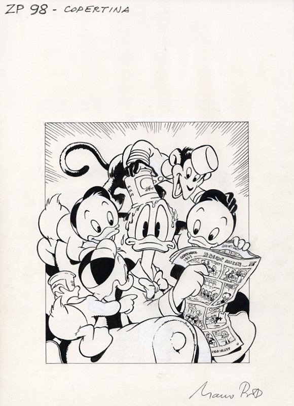 Marco Rota - Zio Paperone, cover Comic Art
