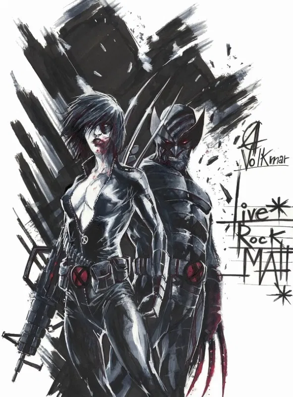 Domino Wolverine X Force In V I S Domino Comic Art Gallery Room