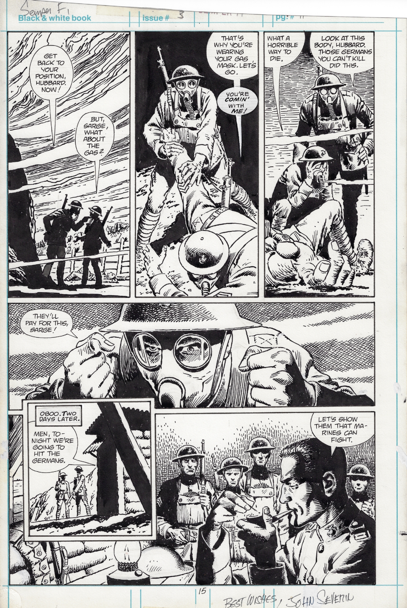 Semper Fi 3, page 15, February 1989 - Andy Kubert and John Severin, in  Peter Roe's World War I Art Comic Art Gallery Room