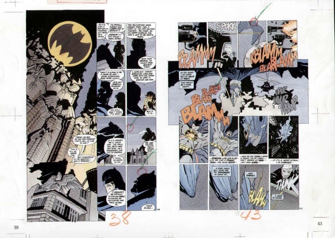 Frank Miller: BATMAN DARK KNIGHT RETURNS BOOK 1 MILLER PRODUCTION ART PROOF  APPROVAL STAMPED, in Earl Hamilton's BATMAN Comic Art Gallery Room