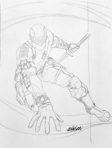 G.I. Joe: Snake Eyes (G.I. Joe #295 Cover Pencils) Comic Art