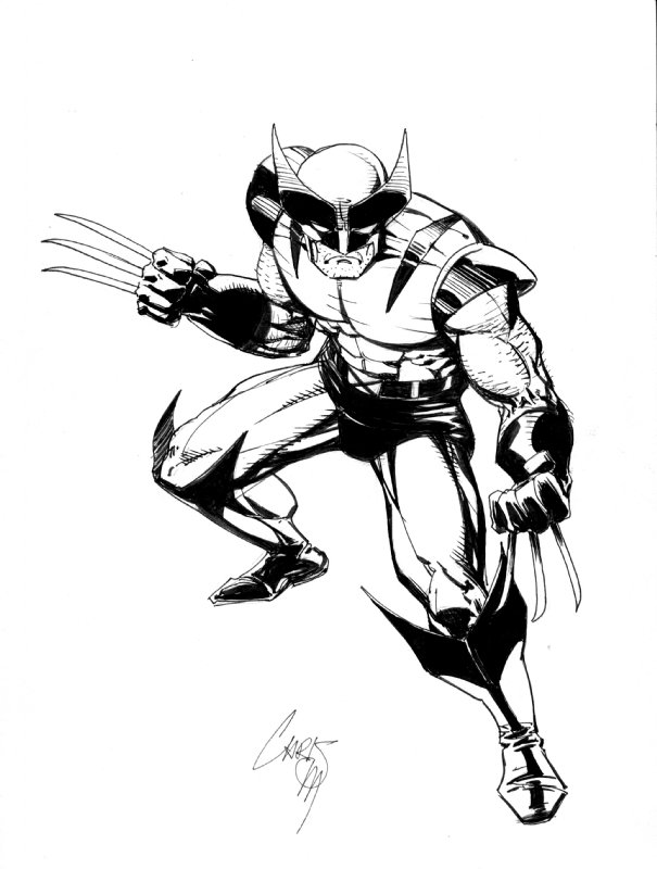 Wolverine-pinup, in Chris Marrinan's Wolverine Comic Art Gallery Room