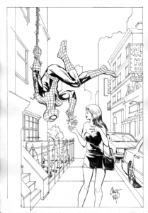 Spider-Man and Mary Jane Comic Art
