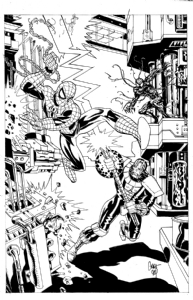 Amazing Spider-Man #360 Cover re-imagining Comic Art