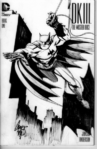 Batman Swinging Thru City Comic Art