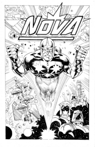 Nova #1 Cover re-creation re-imagined Comic Art