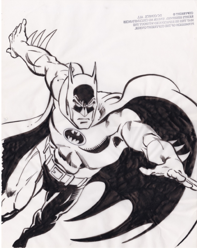 Batman. Dick Giordano. Merchandise Art on Velum. , in Valentin Emeterio's  ORIGINAL ART Comic Art Gallery Room
