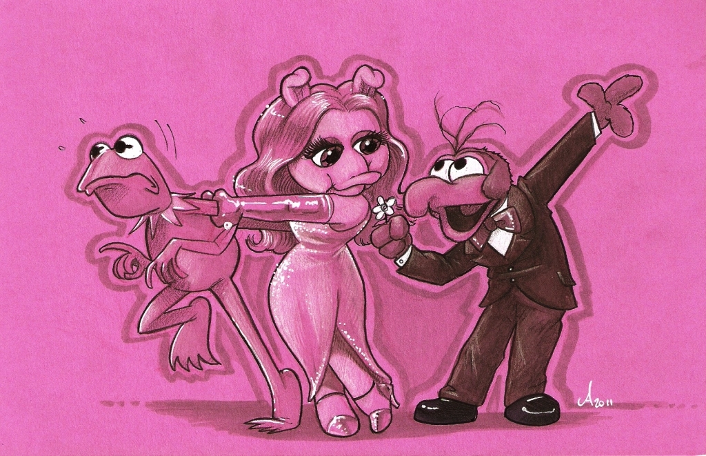 Amy Mebberson - The Muppets: Kermit, Miss Piggy, and Gonzo, in Josh S.'s  Mebberson, Amy Comic Art Gallery Room