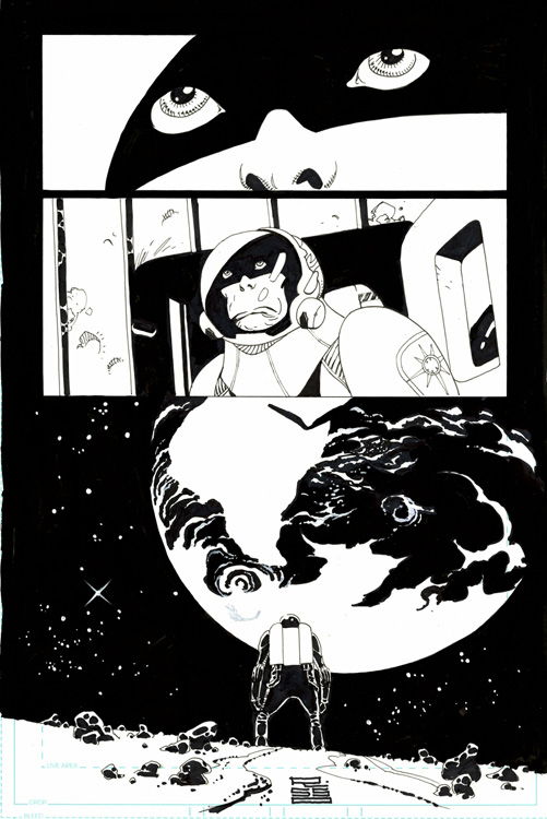 Spaceman 9 p.20, in Brent McDonald's Eduardo Risso Comic Art Gallery Room