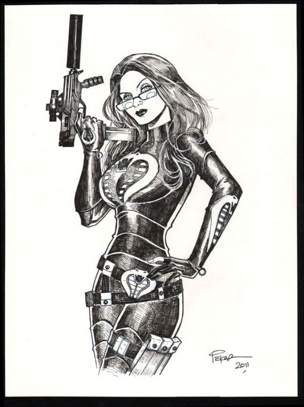 Baroness Inked, in Joe Pekar's inks Comic Art Gallery Room