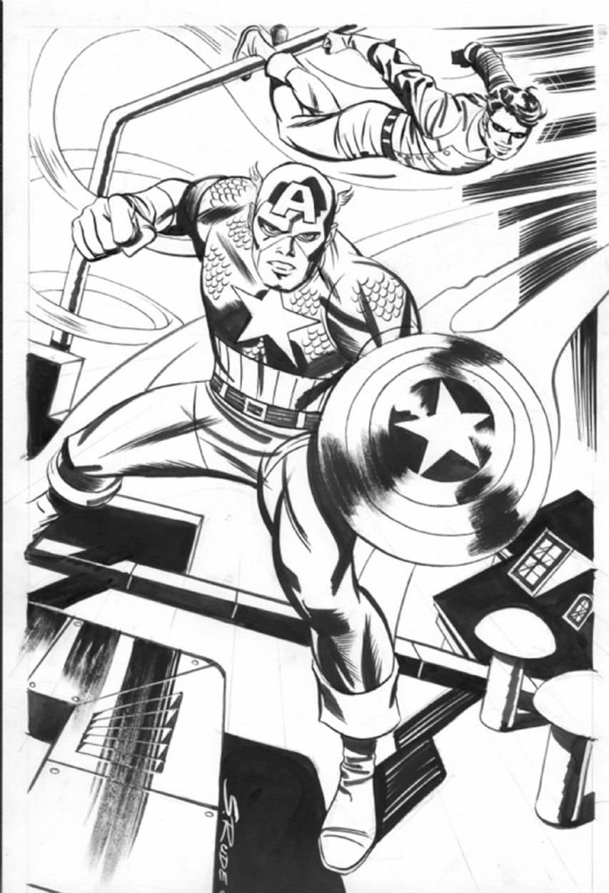 Cap And Bucky By Steve Rude In Brian Coppolas Marvel Comics Comic Art