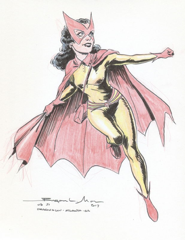 Batwoman (Kathy Kane) by Bryan Mon, in John Shepherd's 1956 Batwoman Kathy  Kane by Various Artist Comic Art Gallery Room