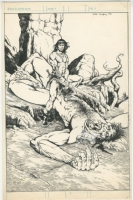 Savage Sword of Conan #89 page pin up by Gary Kwapisz Comic Art