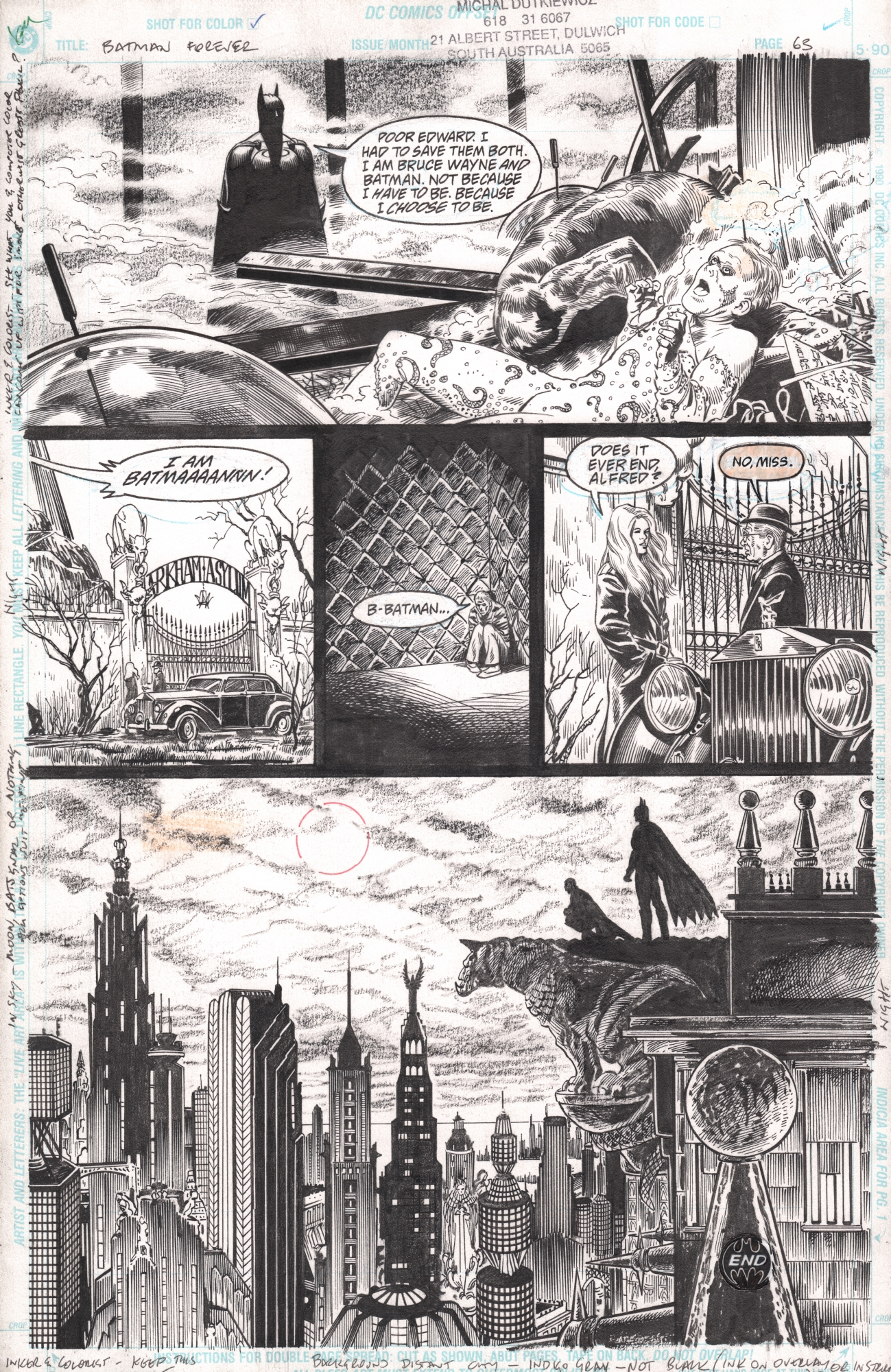 Batman Forever (Comic Adaptation), page 68, in Guy Van Gompel's Batman Comic  Art Gallery Room