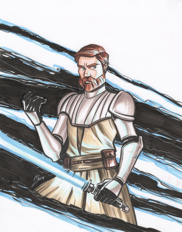 Obi-Wan Kenobi, in Brian VanNierop's Star Wars Commissions Comic Art