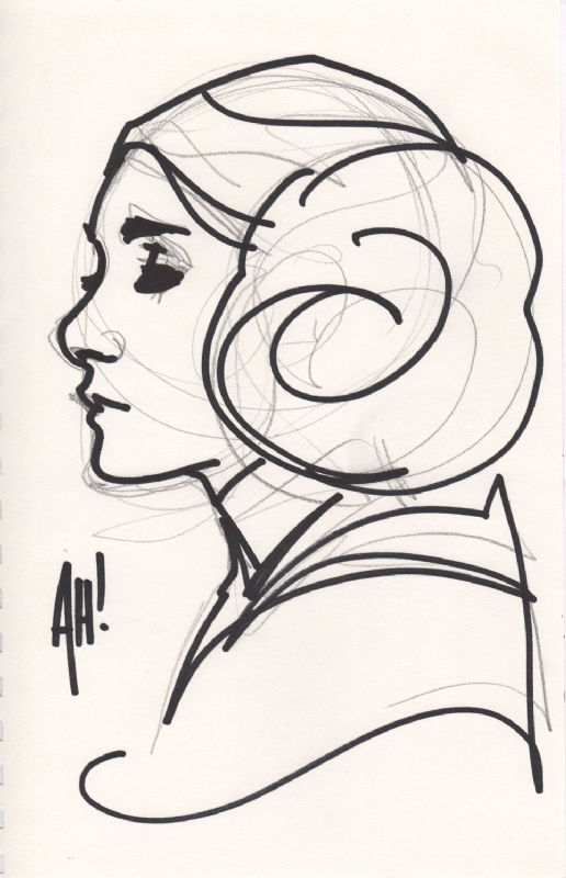 Princess Leia, in Brian VanNierop's Sketchbook Comic Art Gallery Room