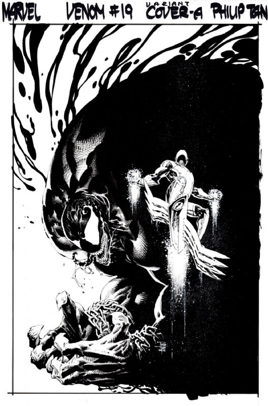 Venom 19 Cover, In John Mone's My Collection Comic Art Gallery Room