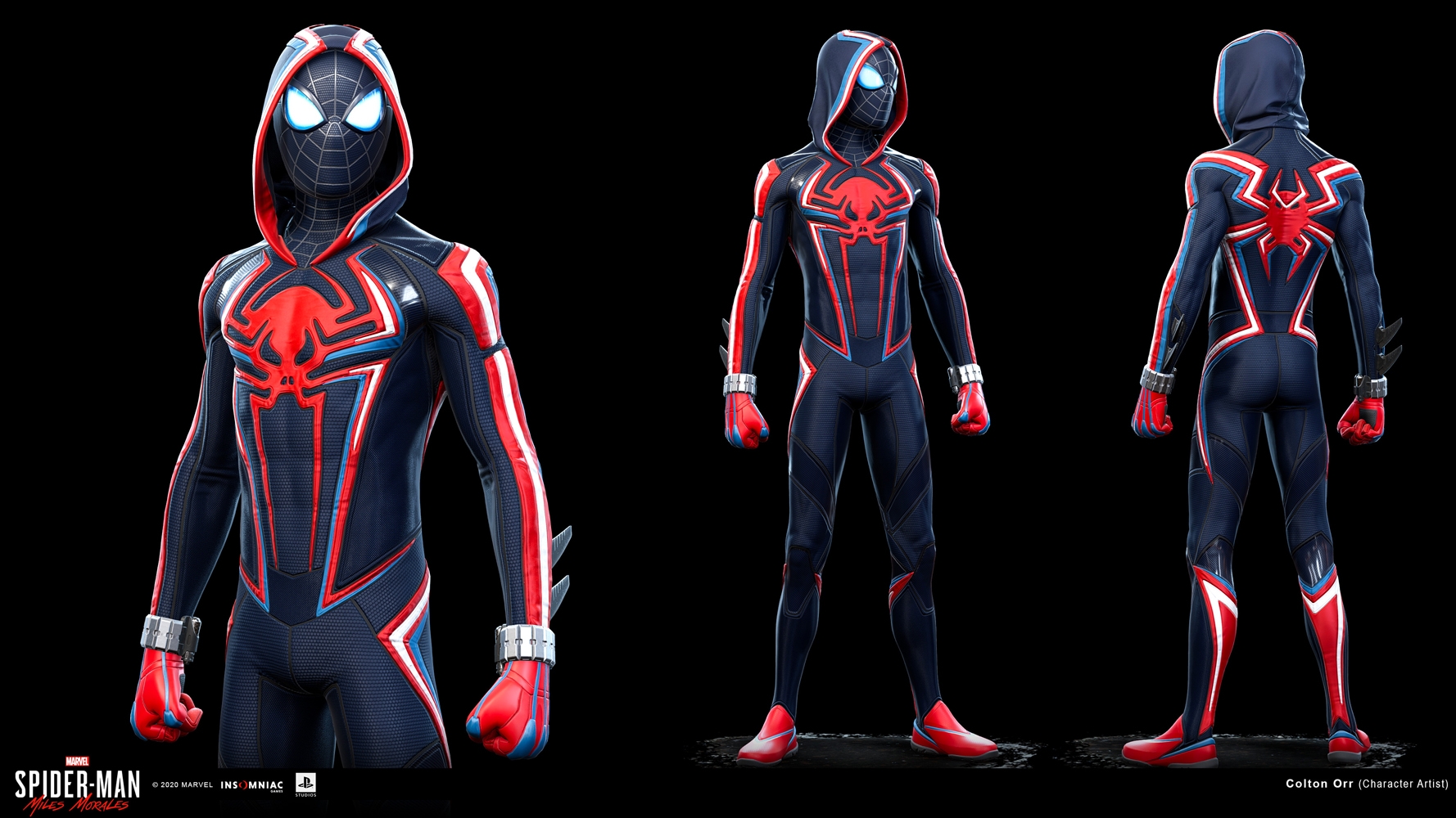 Lee Garbett - Spider-Man: Miles Morales 2099 character design art (2019 ...