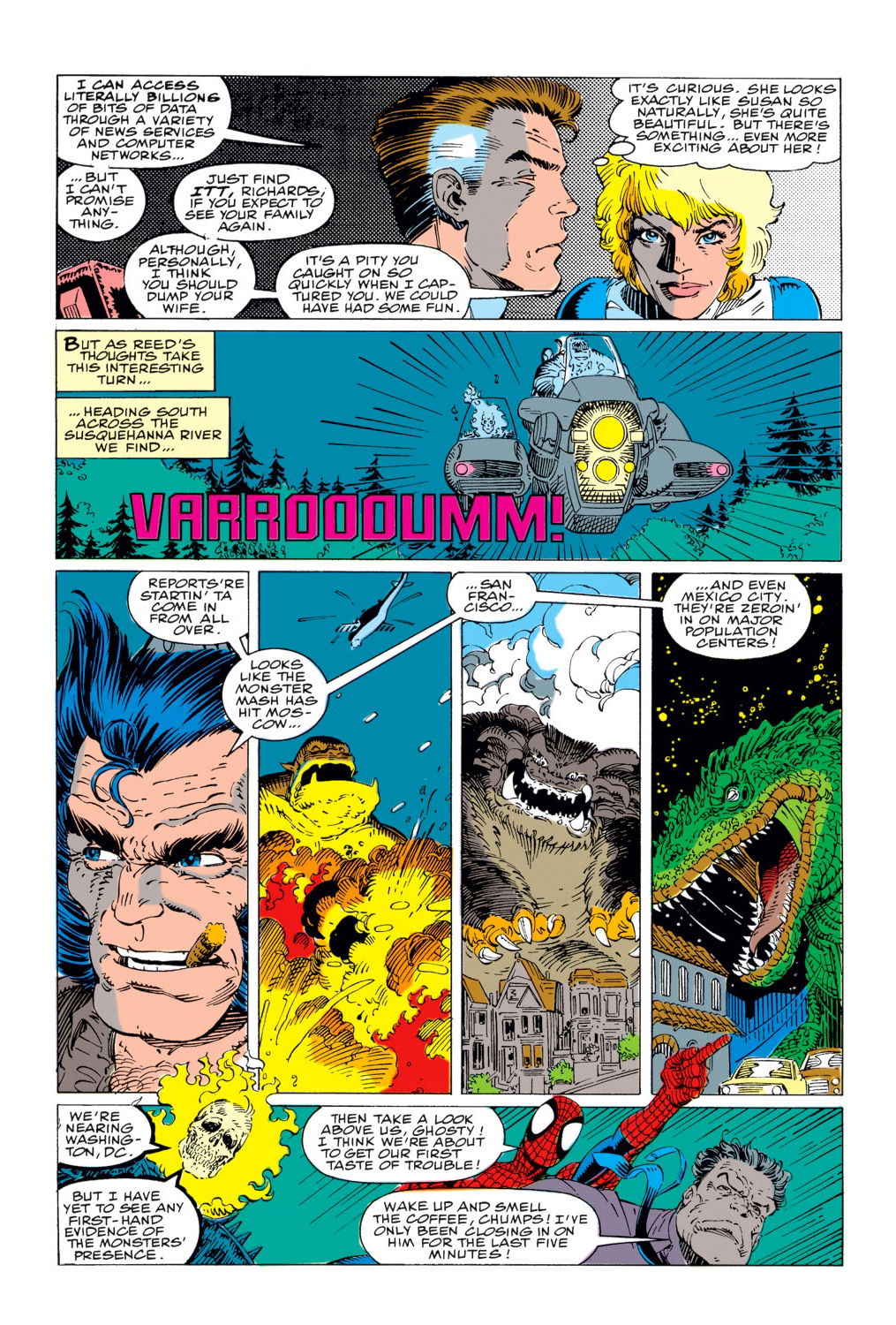 Fantastic Four # 348 page 11 art by Arthur Adams (1990) - New Fantastic ...