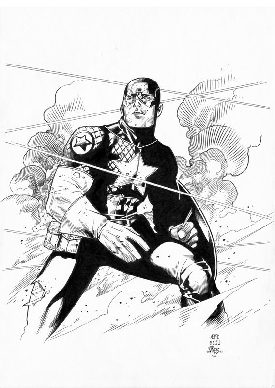 Captain America commission by Jim Cheung / Dexter Vines / Justin Ponsor ...