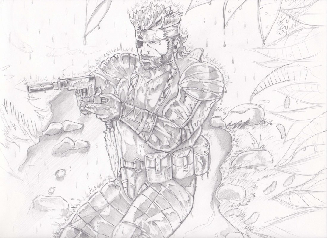 WIP Gray Fox Metal Gear Solid pencil sketch by Gazaht on DeviantArt