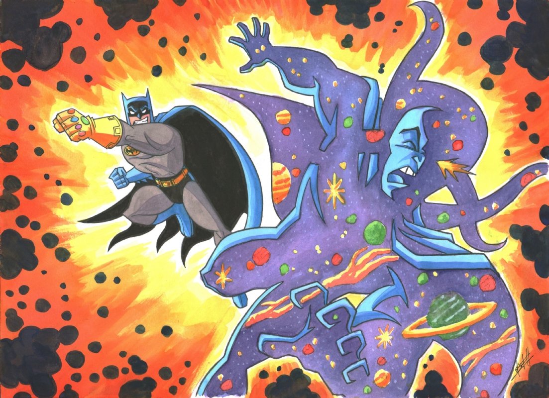 Batman vs Eternity, or Batman Always Wins! - Nate Lovett, in Bill Lait's  Batman: The Brave and the Bold Comic Art Gallery Room