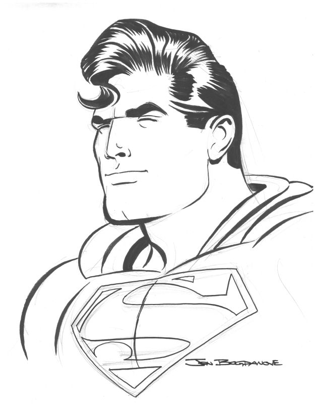 Superman - Jon Bogdanove, in Bill Lait's Commissions Comic Art Gallery Room