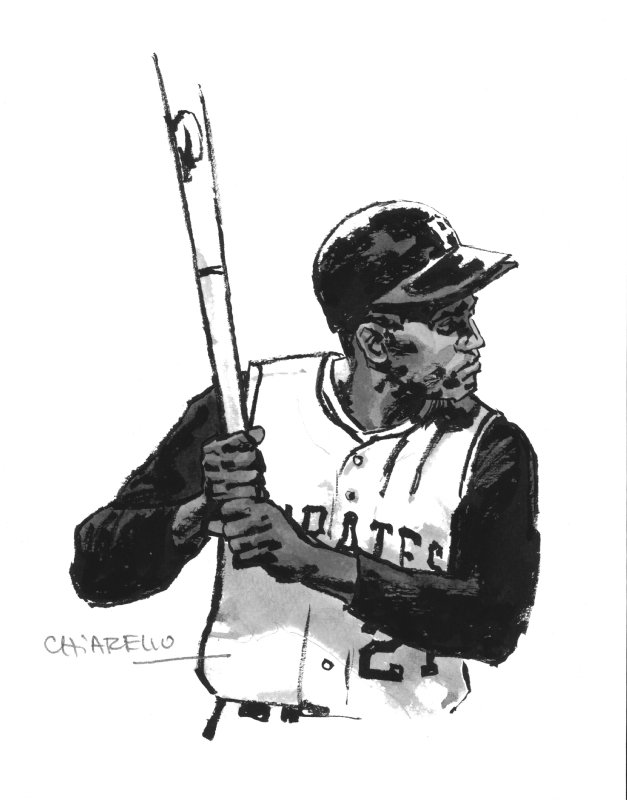 Roberto Clemente, in Bill Lait's Commissions Comic Art Gallery Room