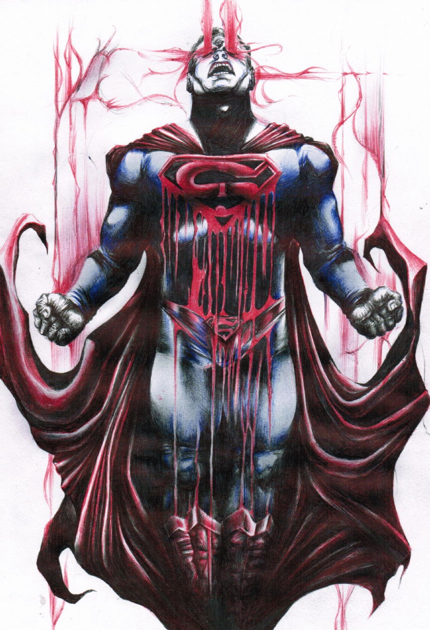 Superman - Red Streaks, In Mubashar Ahmad's Mubashar Comic Art Gallery Room