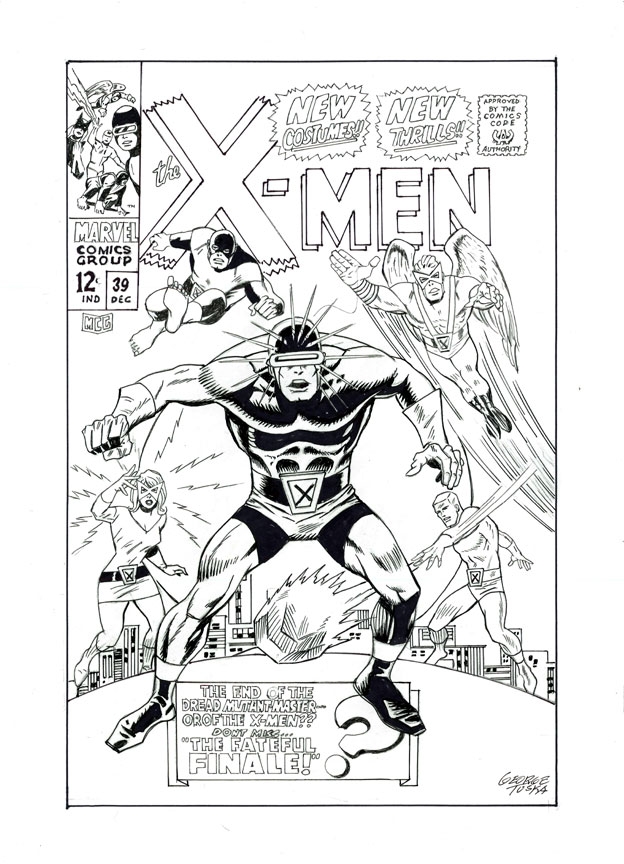 X Men 39 Cover Recreation In Kam Blagowski S X Men Comic Art Gallery Room
