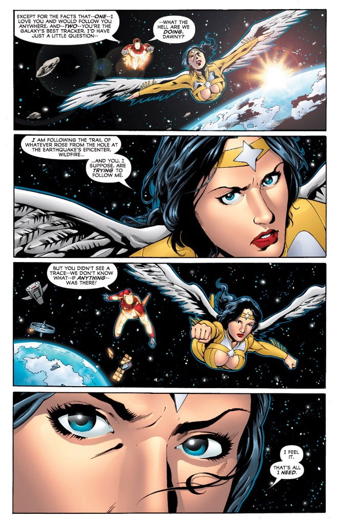 Adventure Comics issue 521, pg 16, Dawnstar and Wildfire, in Kimberly ...