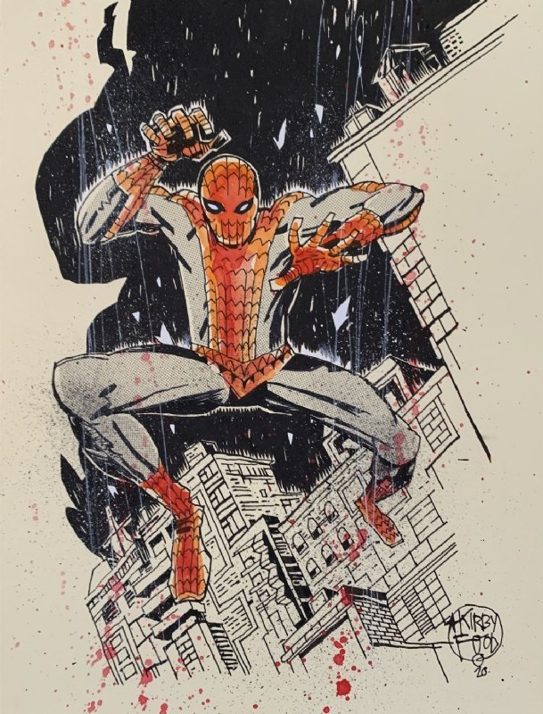 Spider-Man - Pin Up - Jack Kirby / Jim Mahfood, in Colin Murchison's  Sketches / Commissions (Unpublished) Comic Art Gallery Room