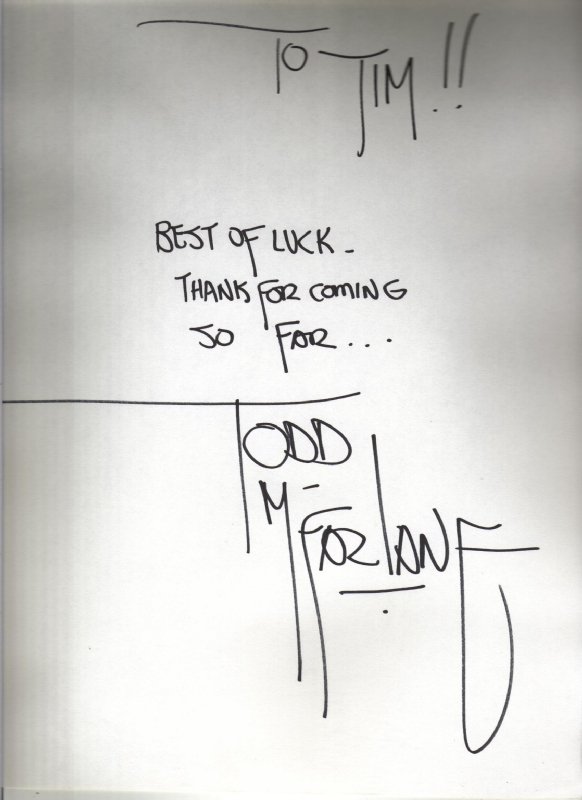 TODD McFARLANE Signed Autographed Index Card w/ KoRn Sketch Beckett BAS  Slabbed