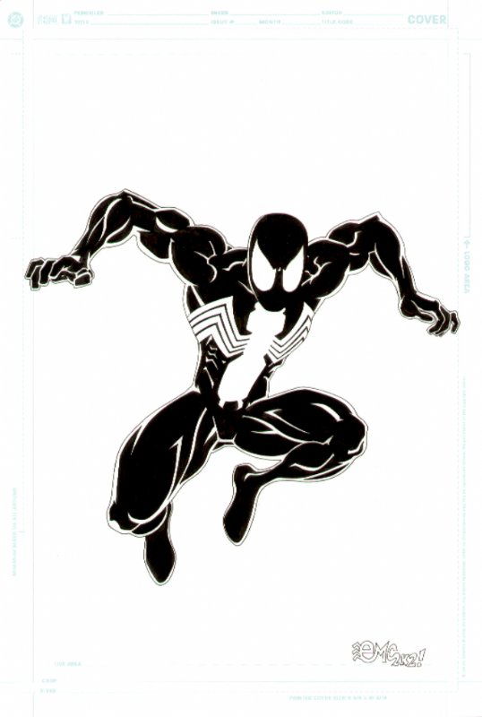 Spider-Man Black Costume - Ed McGuinness, in Sean Norek's Commissions Comic  Art Gallery Room