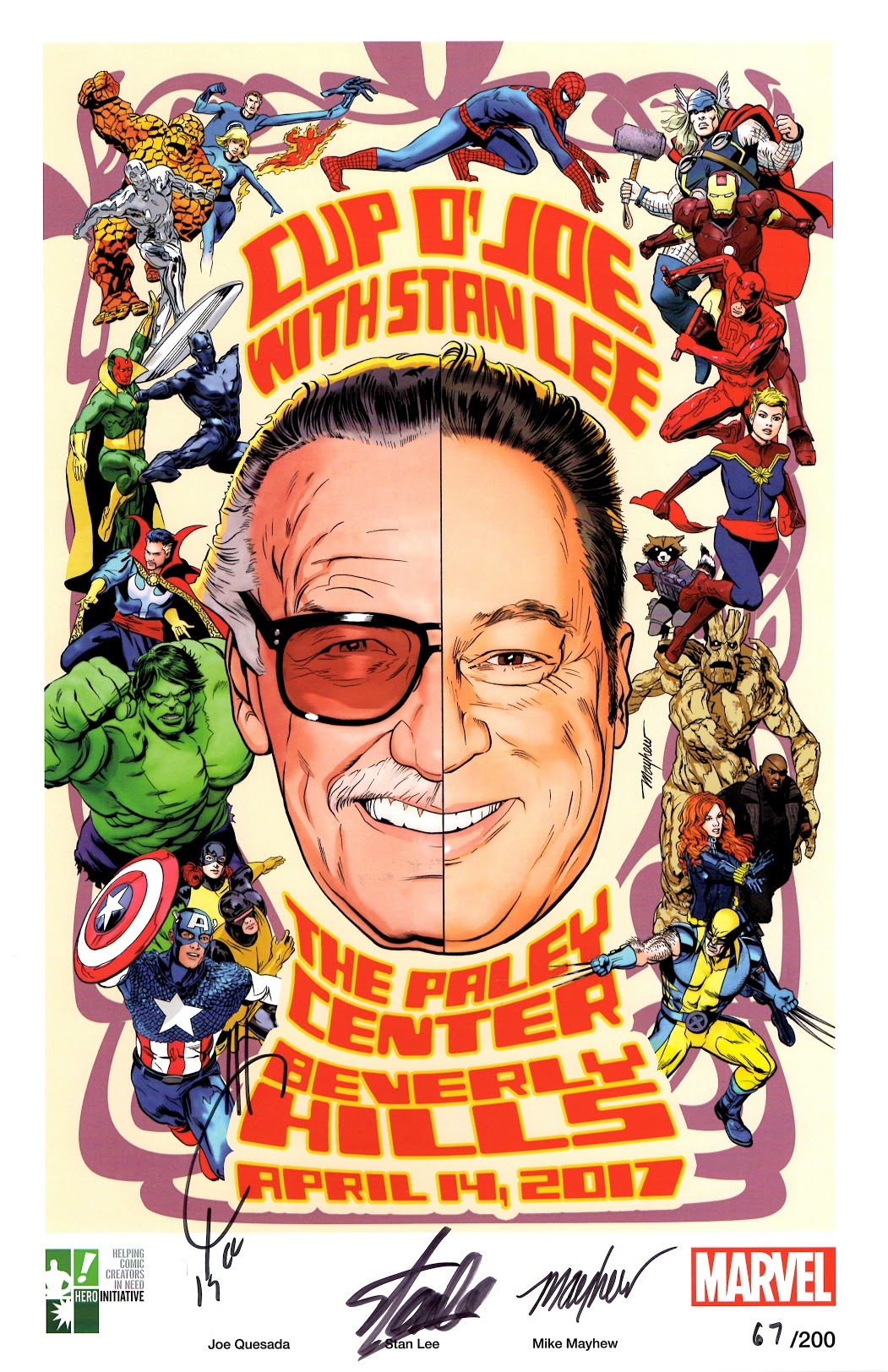 Cup O' Joe signed and numbered print 67/200 – Signed by Stan Lee, Joe  Quesada and Mike Mayhew!, in Robert Lee's A- MARVEL Art For Sale Comic Art  Gallery Room