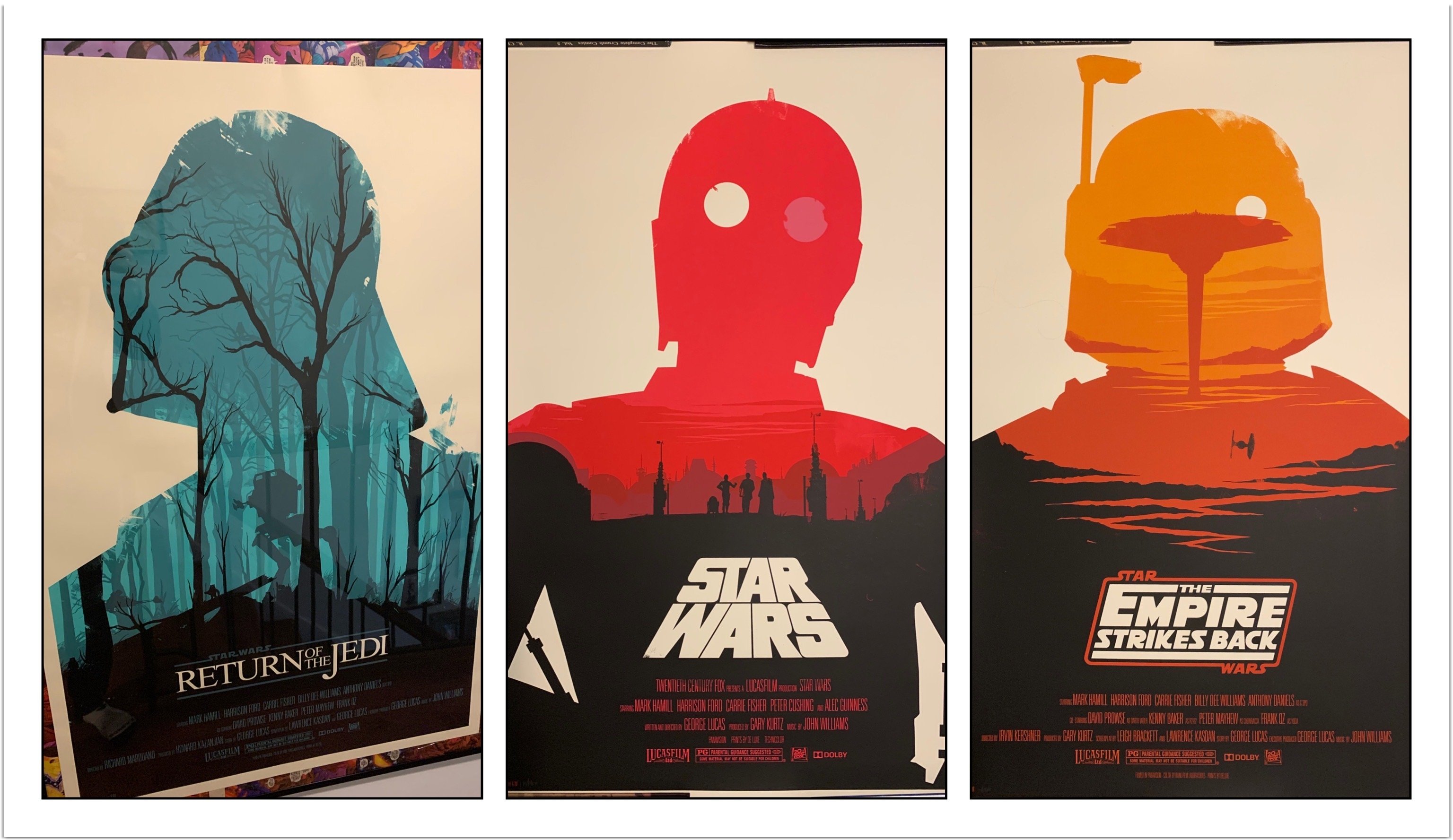 star wars trilogy poster set