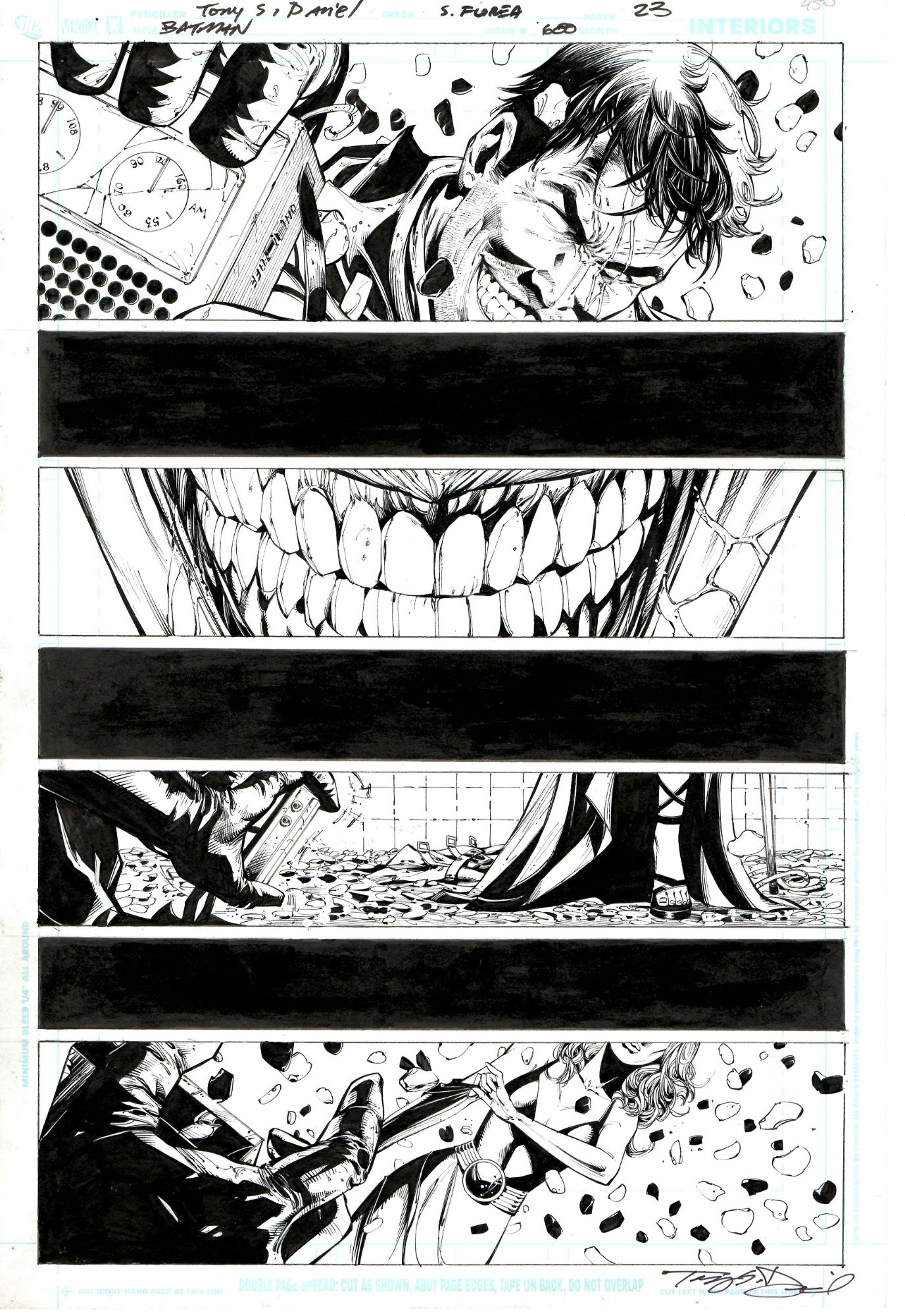 Batman Issue 680 page 23 by Tony Daniel! Batman RIP! Grant Morrison!, in  Robert Lee's SOLD Comic Art Gallery Room