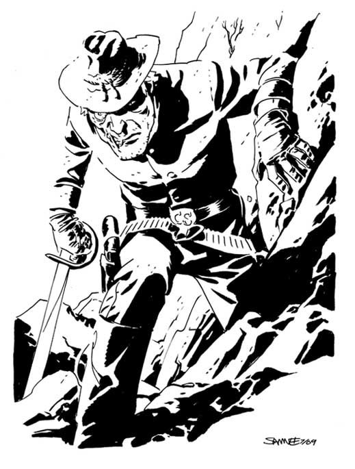 Jonah Hex, in Evan Shaner's Original Art Comic Art Gallery Room