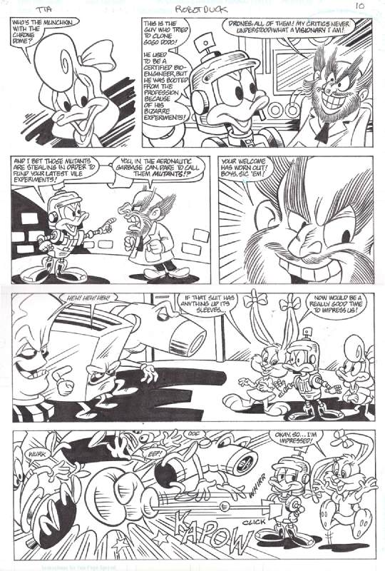 Tiny Toon Adventures - Robot Duck - Page 10, in Chuck Fiala's Warner Bros.  Cartoon Favorites Comic Art Gallery Room