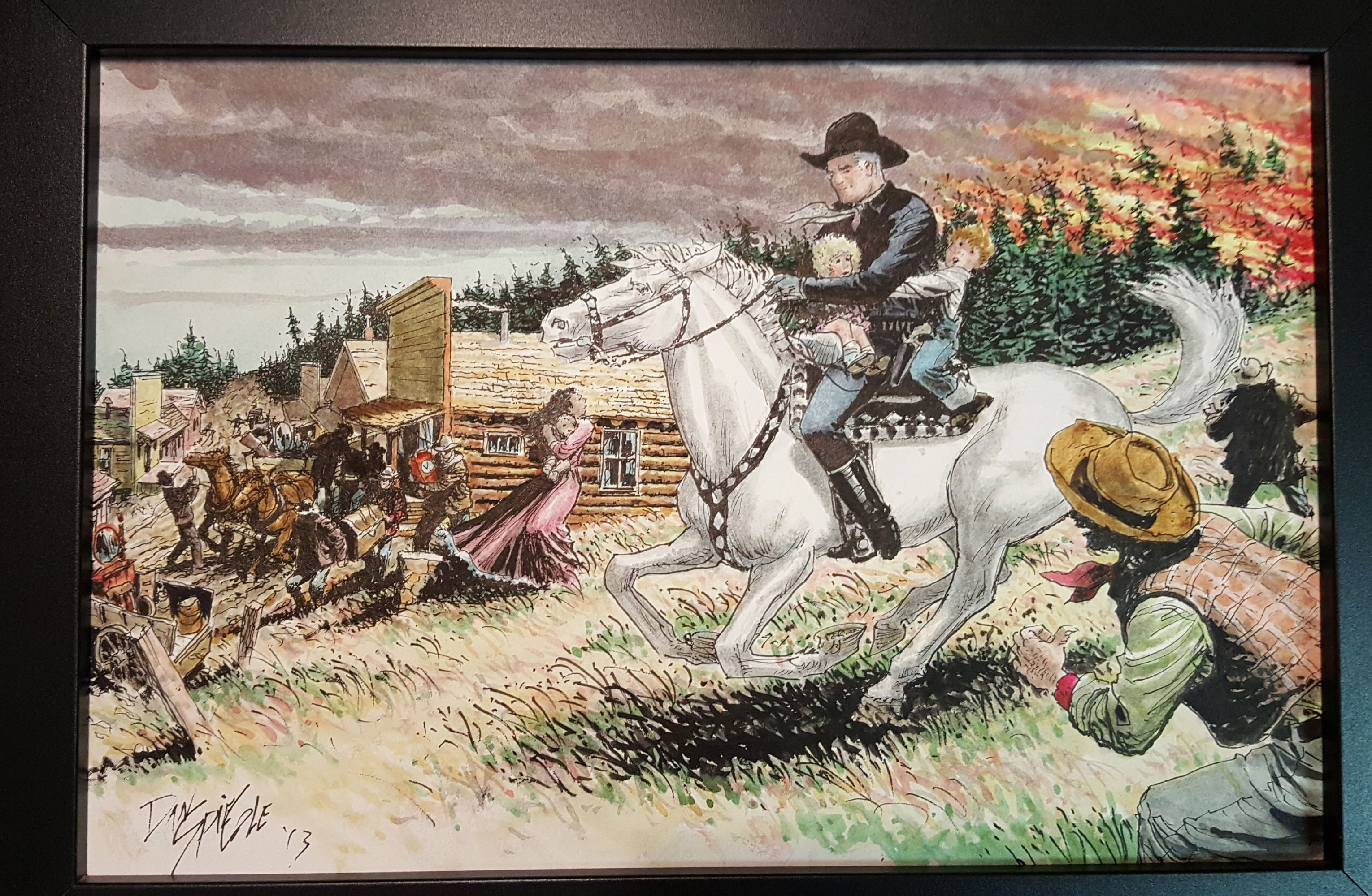 Dan Spiegle Hopalong Cassidy A K A Hoppy Painting In John Coates S Commissions Comic Art