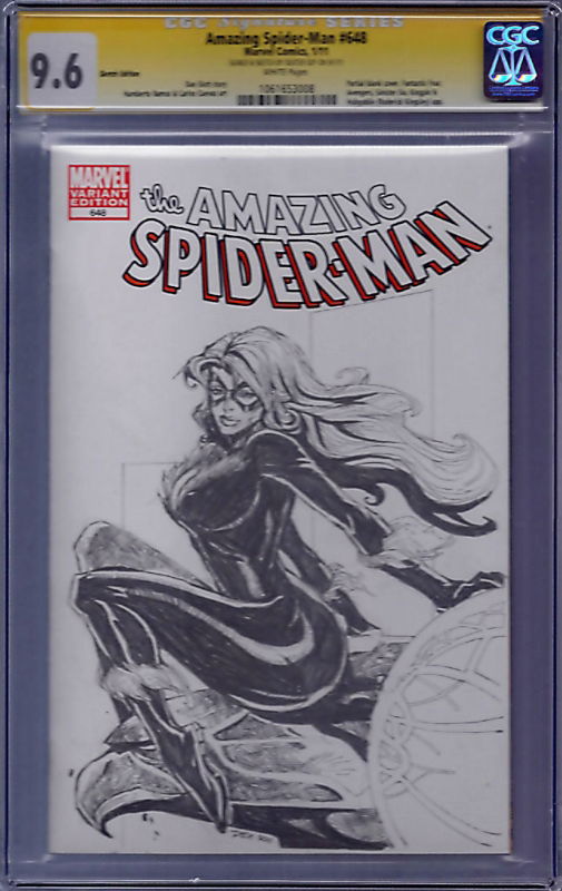 AMAZING SPIDER-MAN #648 BLACK CAT , in Jeff Bushnick's cgc ss sketch ...