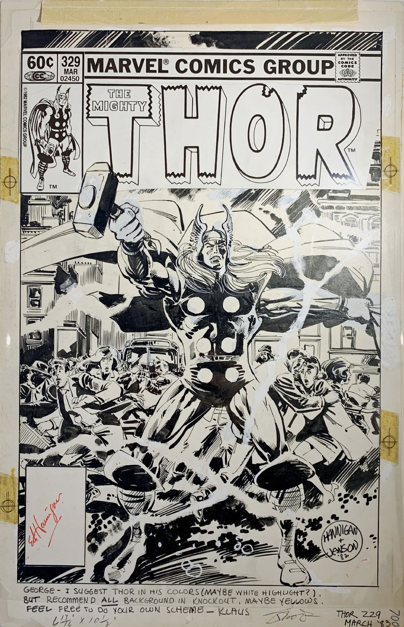 MIGHTY THOR #329 (1983) Iconic God of Thunder cover by Hannigan and ...